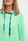 Cecil Ribbon Brim Hooded Sweater, Green