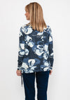 Cecil Floral Tie Hem Sweater, Deep Blue