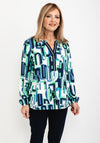 Cecil Modern Abstract Print Blouse, Vanilla Multi