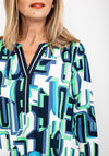 Cecil Modern Abstract Print Blouse, Vanilla Multi