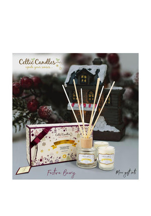 Celtic Candles Festive Berry Diffuser & Candles set