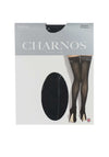 Charnos Lurex Back Seam Hold Up Tights, Black