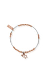 ChloBo Double Star Bracelet, Silver & Rose Gold