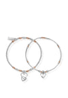 ChloBo Double Devotion Set of 2 Bracelets, Silver & Rose Gold