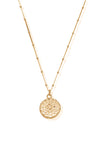 Chlobo Bobble Chain Moon Flower Necklace, Gold