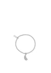 ChloBo Cute Charm Feather Heart Bracelet, Silver