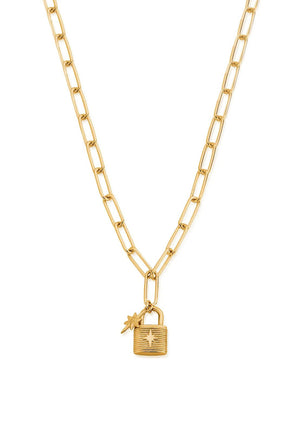 ChloBo Link Chain Treasured Dreams Necklace, Gold