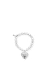 Chlobo Medium Ball Scallop Heart Bracelet, Silver