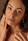 ChloBo Moonbeam Hoop Earrings, Silver