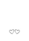 ChloBo Open Heart Stud Earrings, Silver