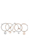 ChloBo Set of 5 Inner Spirit Bracelet, Silver & Rose Gold