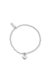 Chlobo Cute Charm Puffed Heart Bracelet, Silver