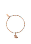 ChloBo Curved Feather Bracelet, Rose Gold and Silver