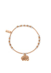 ChloBo Decorated Elephant Bracelet, Rose Gold and Silver