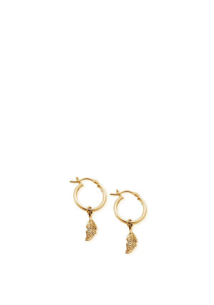 Chlobo Didi Feather Hoops, Gold