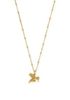 ChloBo Bobble Chain Hummingbird Necklace, Gold