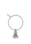 ChloBo Childrens Mini Disc Tassel Bracelet, Silver