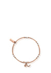 ChloBo Dainty Moon & Sun Bracelet, Rose Gold/Silver