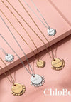ChloBo Personalised Delicate Box Chain Heart Necklace, Silver