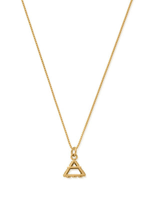 Chlobo Delicate Box Chain Air Necklace, Gold