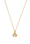 Chlobo Delicate Box Chain Fire Necklace, Gold