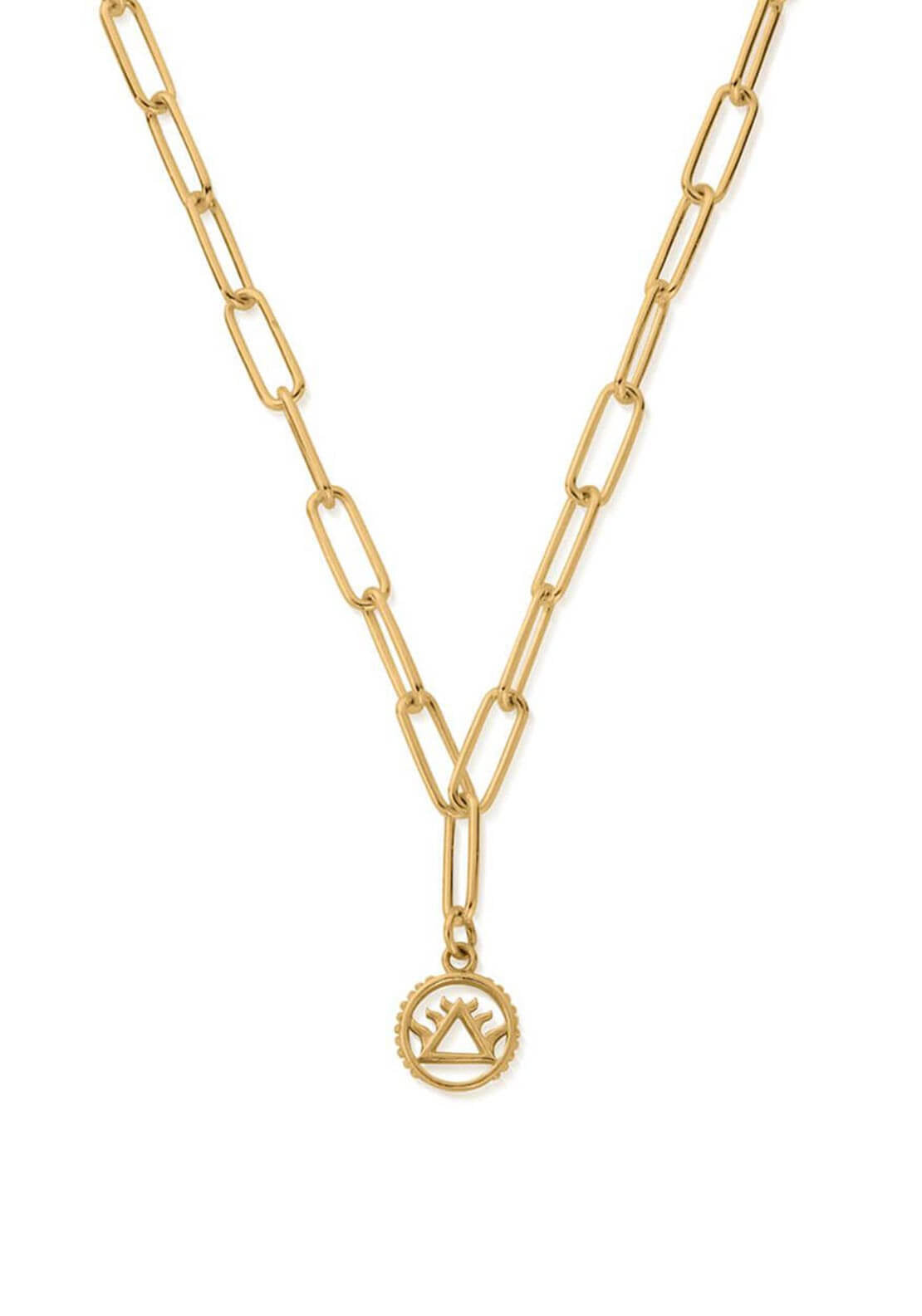 Chlobo Link Chain Fire Necklace, Gold