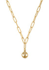 Chlobo Link Chain Earth Necklace, Gold