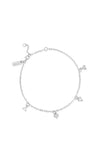 Chlobo Multi Charm Elements Anklet, Silver