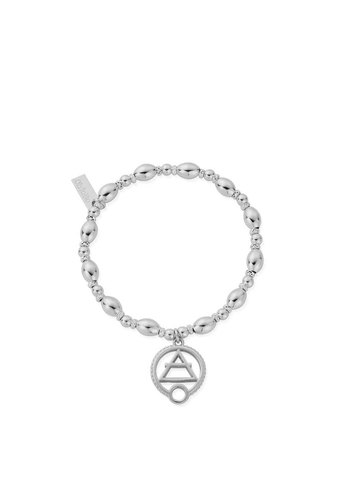 Chlobo Oval Bead Air Bracelet, Silver