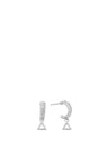 Chlobo Mini Fire Hoops Earring, Silver