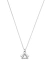 Chlobo Delicate Box Chain Fire Necklace, Silver