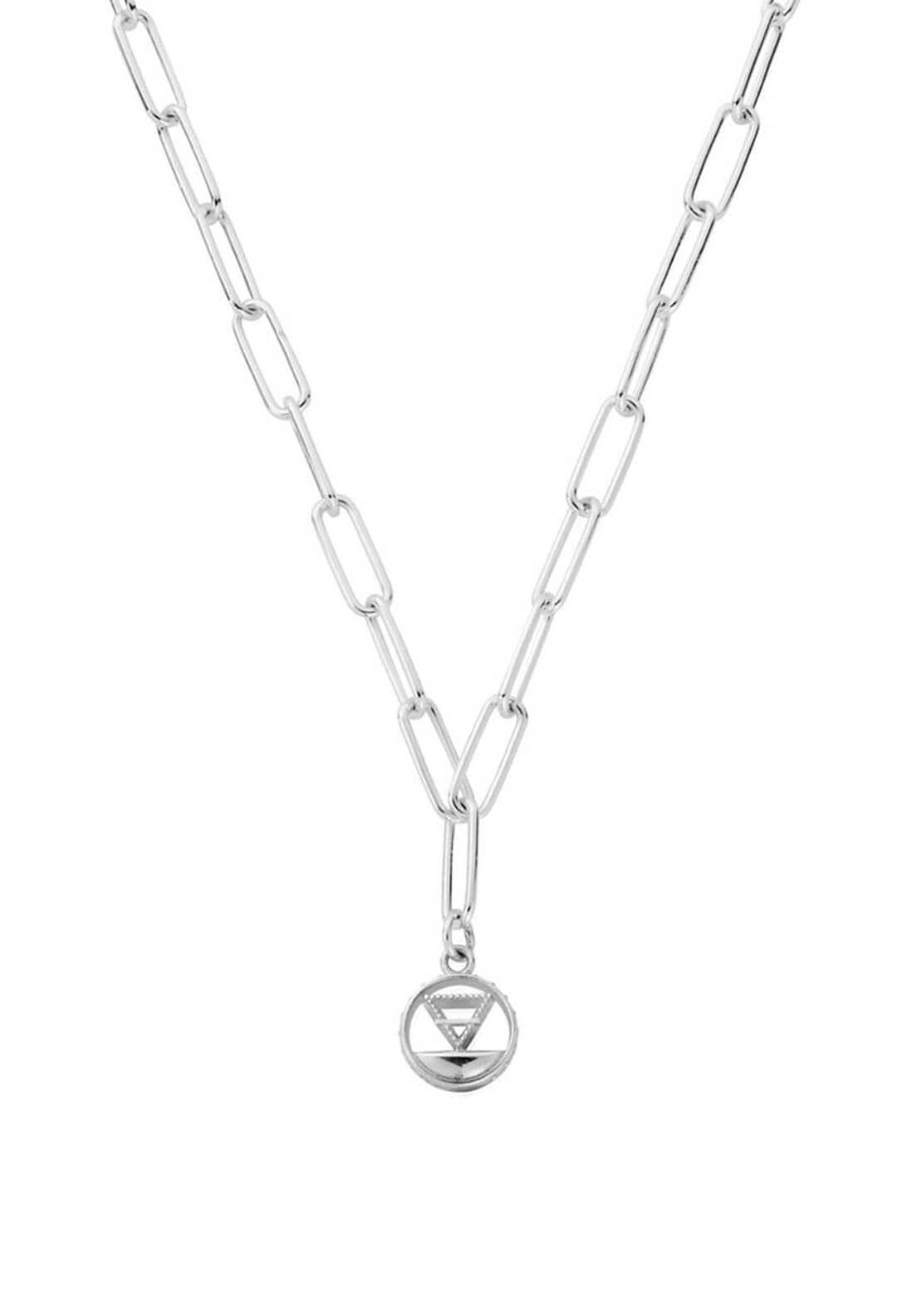 Chlobo Link Chain Earth Necklace, Silver