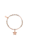 ChloBo Sparkle Star Bracelet, Rose Gold and Silver