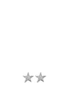 Chlobo Sparkle Star Stud Earrings, Silver