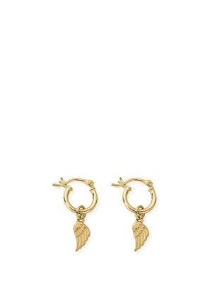 Chlobo Divinity Wing Hoop Earrings, Gold