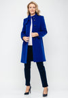 Christina Felix Bow Trim Wool & Cashmere Coat, Royal Blue