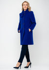 Christina Felix Bow Trim Wool & Cashmere Coat, Royal Blue