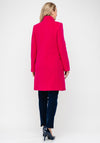 Christina Felix Bow Trim Wool & Cashmere Coat, Hot Pink