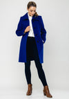 Christina Felix Stitch Trim Wool Rich Coat, Royal Blue