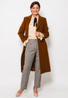 Christina Felix Wool Rich Belted Coat, Brown