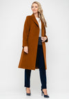 Christina Felix Wool Rich Belted Coat, Brown