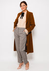 Christina Felix Wool Rich Belted Coat, Brown