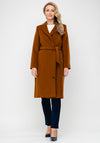 Christina Felix Wool Rich Belted Coat, Brown