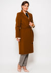 Christina Felix Wool Rich Belted Coat, Brown