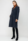 Christina Felix Lapel Collar Wool & Cashmere Coat Size 26, Grey