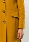 Christina Felix Classic Wool & Cashmere Coat, Mustard