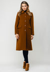 Christina Felix Classic Wool & Cashmere Coat, Brown