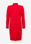 Christina Felix Tailored Long Coat, Red