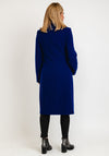 Christina Felix High Shawl Collar Wool Long Coat, Royal Blue