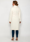 Christina Felix High Shawl Collar Long Coat, Winter White